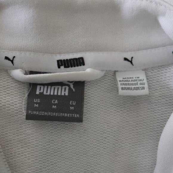 Puma Womens White Sz M Amplified Comfy Full Zip Casual Outdoor Track Jacket - Picture 12 of 12